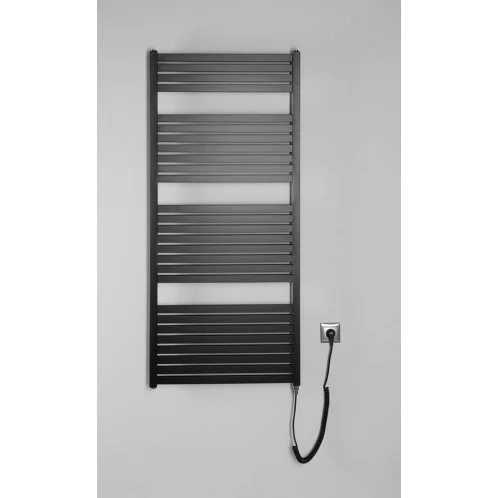 Aqualine - Vykurovacie teleso Tondi-E, 60x133 cm, 600 W, matná čierna DE486T