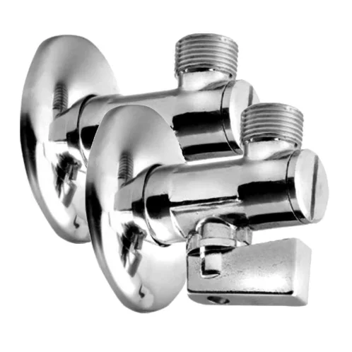 Aqualine - Súprava rohovoých ventilov, bez matice, s filtrom, chróm 5312