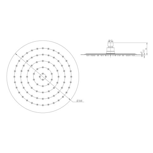 Sapho Slim - Hlavová sprcha, priemer 25 cm, chróm MS574