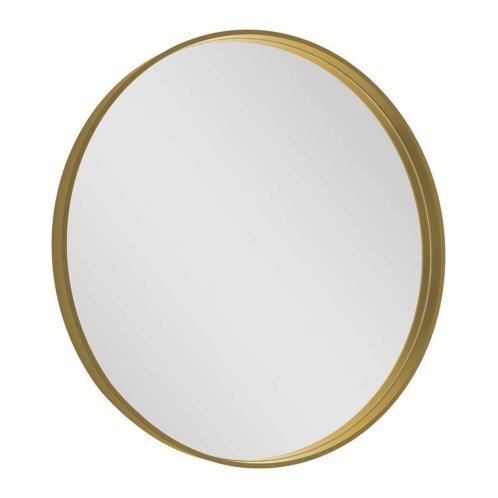 Sapho Notion - Zrkadlo v ráme, priemer 70 cm, matná zlatá NT700G
