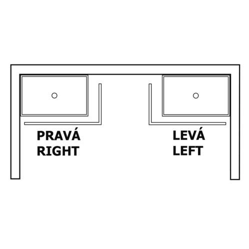 Gelco Sara - Panel čelný 120 x 75 cm, výška 10 cm, pravý, biela GP12075P