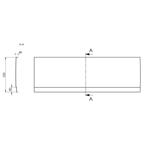 Polysan Couvert - Panel čelný ľavý 170 L, 1700x520 mm, biela 72859
