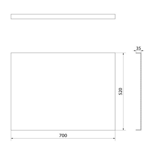 Polysan Couvert - Panel bočný 70, 700x520 mm, biela 72854