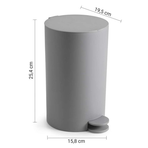Sapho Gedy Sharon - Odpadkový kôš 3 l, sivá SH0908