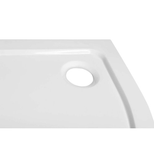 Aqualine - Sprchová vanička TECMI, štvrťkruhová, 80x80x3 cm, biela PQ558