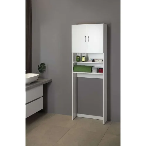 Aqualine Simplex Eco - Skrinka za práčku Simplex Eco 63x25x190 cm, biela SIME715