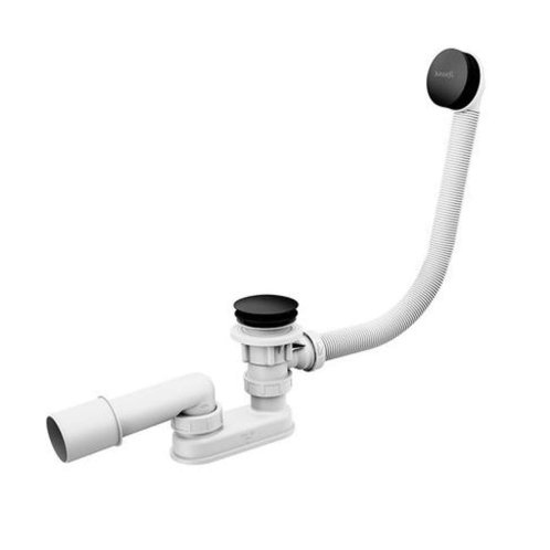 Ravak - Vaňová odtoková a prepadová súprava, dĺžka 570 mm, ClickClack, matná čierna X01746