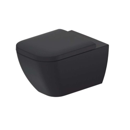 Duravit Happy D.2 - Závesné WC, Rimless, matný antracit 222209AD00