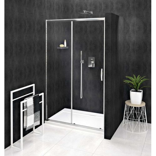 Gelco Sigma - Sprchové dvere Simply dvojdielne 120 cm, Coated Glass, lesklý hliník/číre sklo GS1112