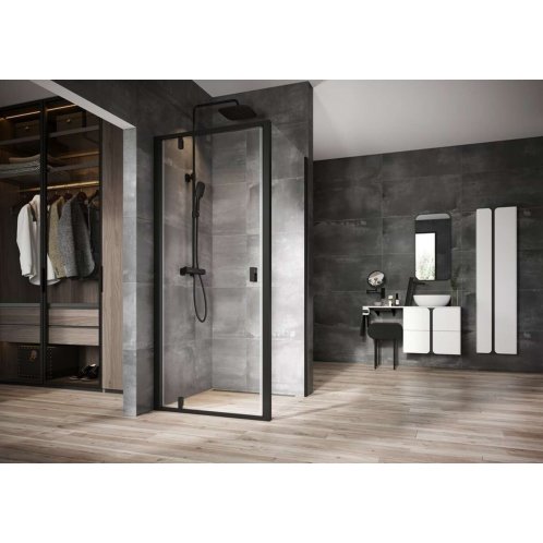 Ravak Nexty - Sprchové dvere pivotové 80 cm, čierna/číre sklo 03O40300Z1