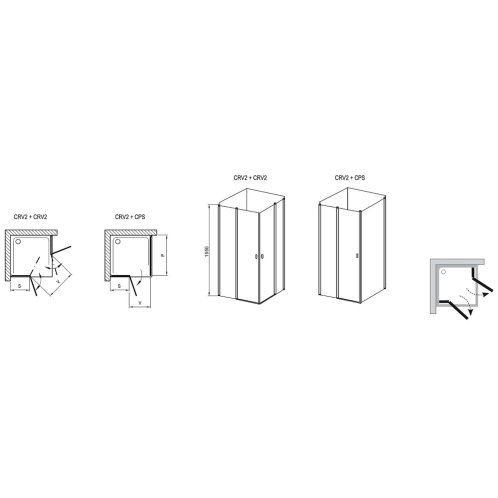 Ravak Chrome - Sprchové dvere CRV2-110, 108-110 cm, satin/číre sklo 1QVD0U00Z1