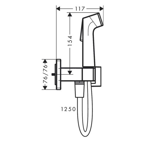 Hansgrohe - Bidetová batéria pod omietku, so spŕškou, chróm 29233000