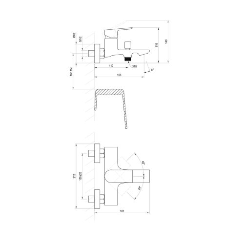 Ravak Plan - Vaňová batéria, chróm X070508