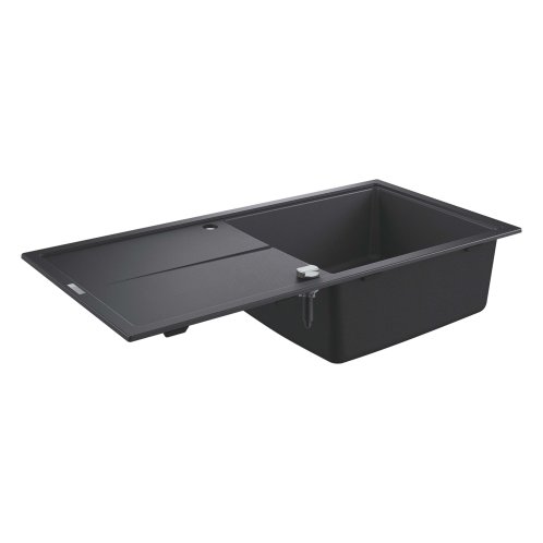 Grohe - Kompozitný drez K400 s automatickým odtokom, 100x50 cm, granitová čierna 31641AP0