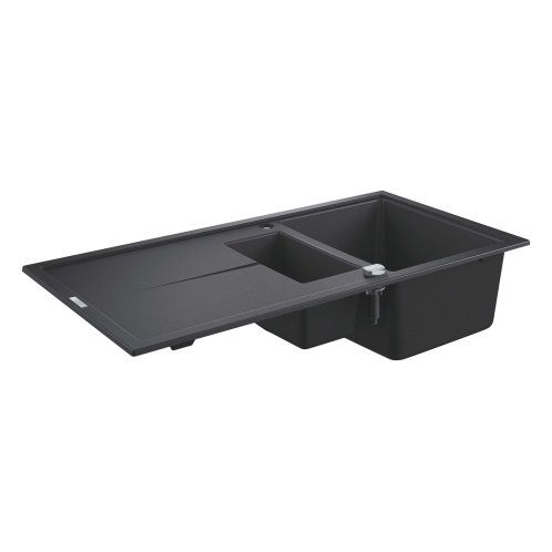 Grohe - Kompozitný drez K400 s automatickým odtokom, 100x50 cm, granitová čierna 31642AP0