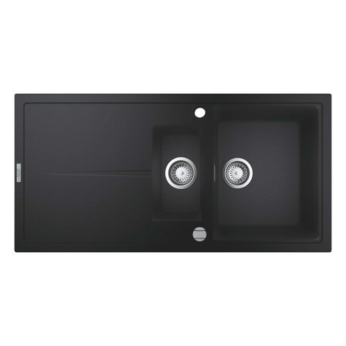 Grohe - Kompozitný drez K400 s automatickým odtokom, 100x50 cm, granitová čierna 31642AP0