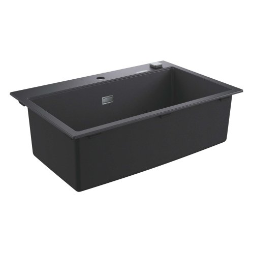 Grohe - Kompozitný drez K700 s automatickým odtokom, 78x51 cm, granitová čierna 31652AP0