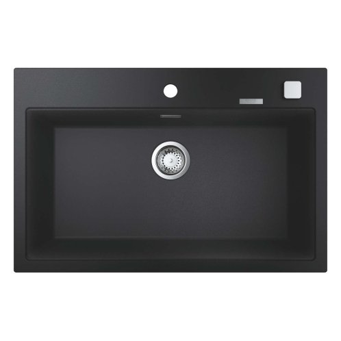 Grohe - Kompozitný drez K700 s automatickým odtokom, 78x51 cm, granitová čierna 31652AP0