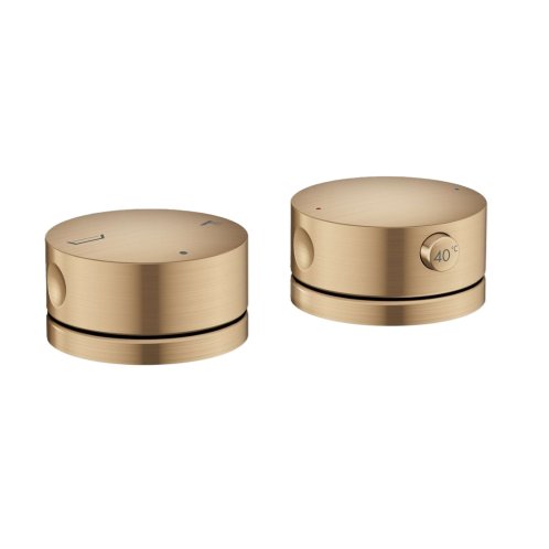 Axor One - Termostatická batéria na okraj vane, 2-otvorová inštalácia, kefovaný bronz 48470140