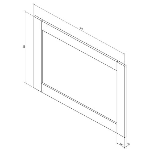 Sapho Brand - Zrkadlo v ráme 100x80 cm, morený smrek BA056S