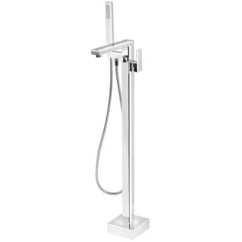 Sapho Cubemix - Vaňová batéria do podlahy, s telesom, s príslušenstvom, chróm CM021