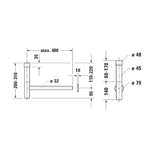 Duravit - Umývadlová výpusť, ClickClack, matná čierna 0050524600