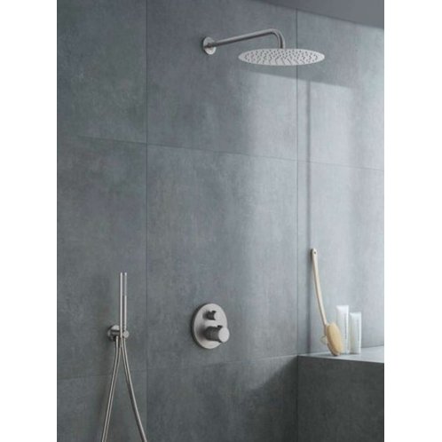 Duravit - Hlavová sprcha, priemer 30 cm, kefovaná nerezová UV0660020070