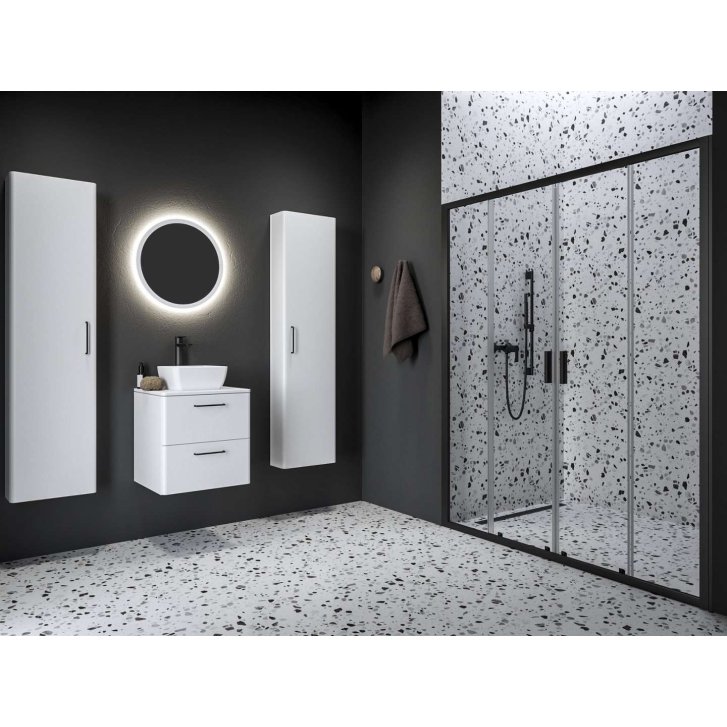 Ravak Blix II - Sprchové dvere dvojkrídlové NBLDP4-150, 150x195 cm, čierna/číre sklo 0YMP0300Z1