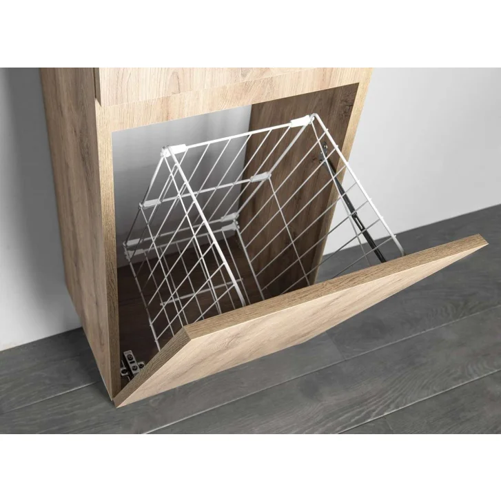 Aqualine Altair - Vysoká skrinka s košom 40x184x31 cm, L, dub emporio AI485L