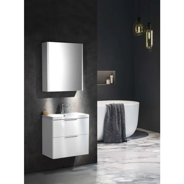 Aqualine Deneb - Umývadlová skrinka 61x55x35 cm, matná biela DN264