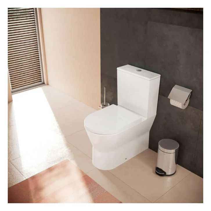 Hansgrohe EluPura Original S - WC kombi s doskou SoftClose, vario odpad, AquaChannel Flush, Rimless, biela 60346450