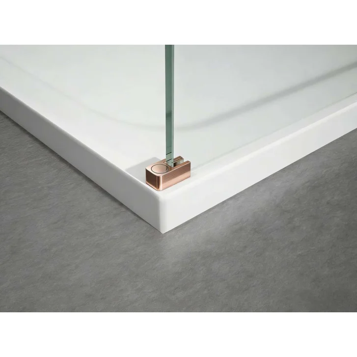 Polysan Esca - Sprchová stena Walk-In 80x210 cm, Antidrop, sklo číre/meď mat ES1080-09