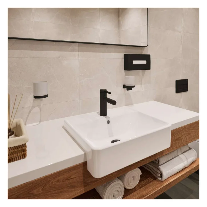 Hansgrohe AddStoris S - Dávkovač mydla s držiakom, matné sklo/matná čierna 41765670