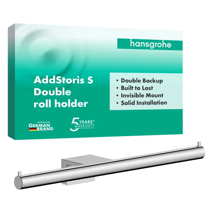 Hansgrohe AddStoris S - Držiak toaletného papiera dvojitý, chróm 41768000