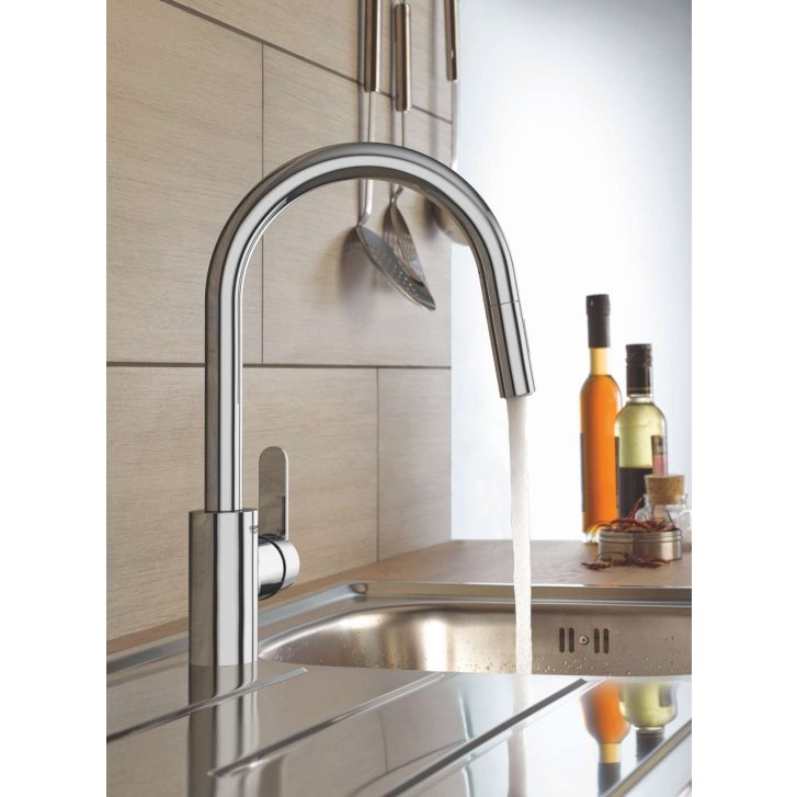 Grohe Get - Drezová batéria s výsuvnou spŕškou, chróm 31484001