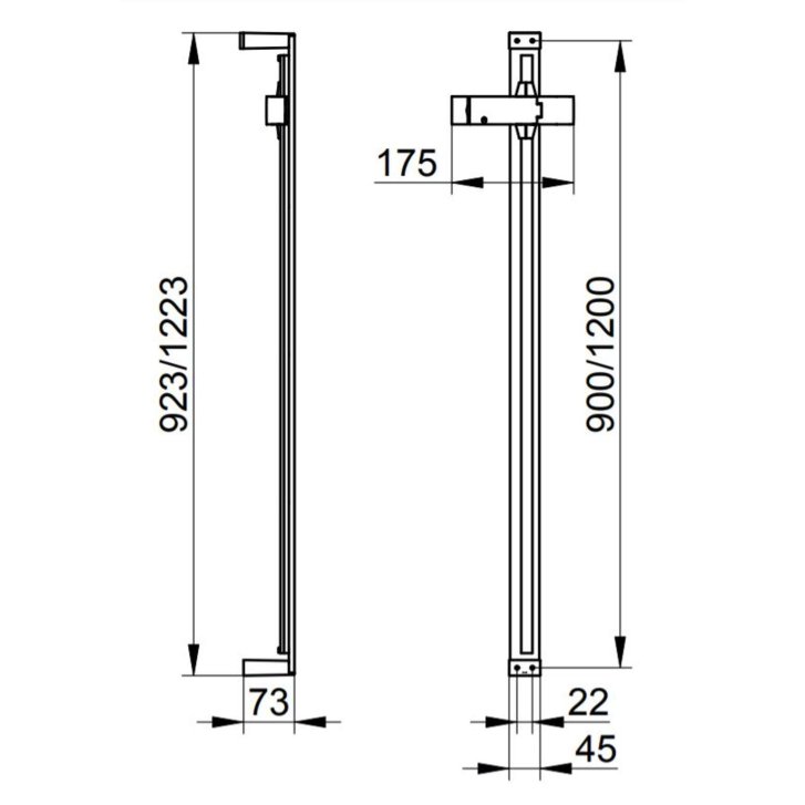 Keuco Edition 11 - Sprchová tyč 90 cm, čierny chróm kefovaný 51185130900