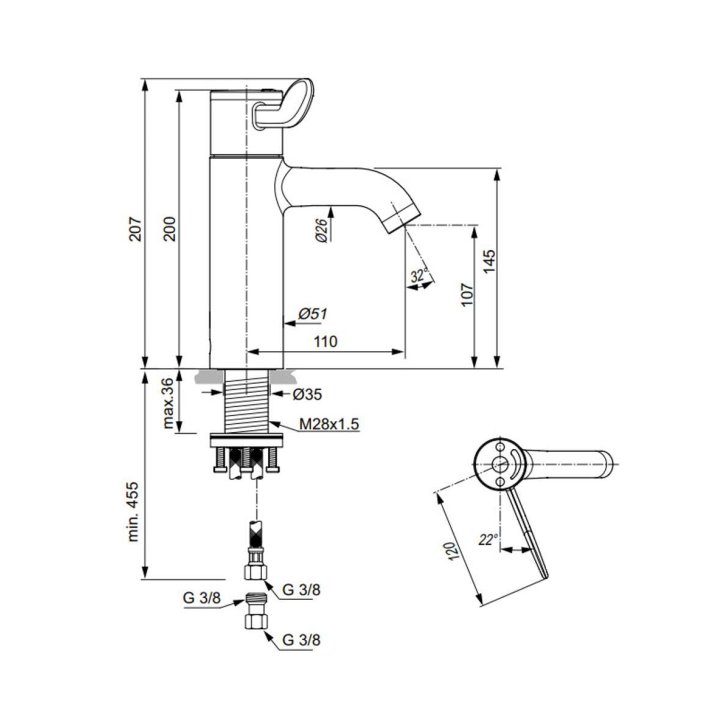Ideal Standard CeraPlus - Termostatická umývadlová batéria, chróm A6692AA