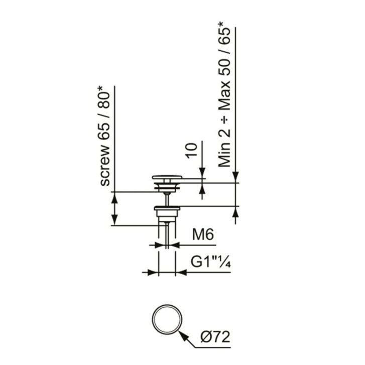 Ideal Standard Ipalyss - Neuzatvárateľný výpust, Powder E2114X8