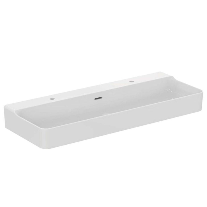 Ideal Standard Conca Ceram - Dvojumývadlo, 120x45 cm, s prepadom, otvory na batérie, biela T380301