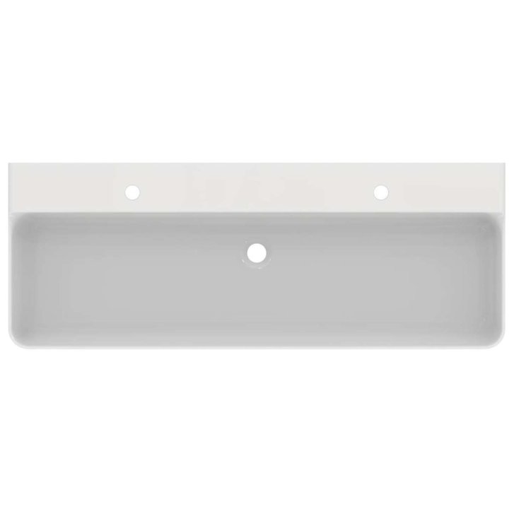 Ideal Standard Conca Ceram - Dvojumývadlo na dosku, 120x45 cm, bez prepadu, otvory na batérie, biela T384401