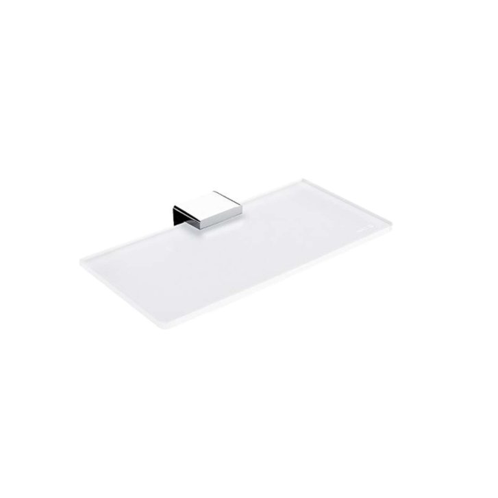 Nimco Kibo - Polička, dĺžka 20 cm, matné sklo/chróm Ki 14091B-1U-20-26