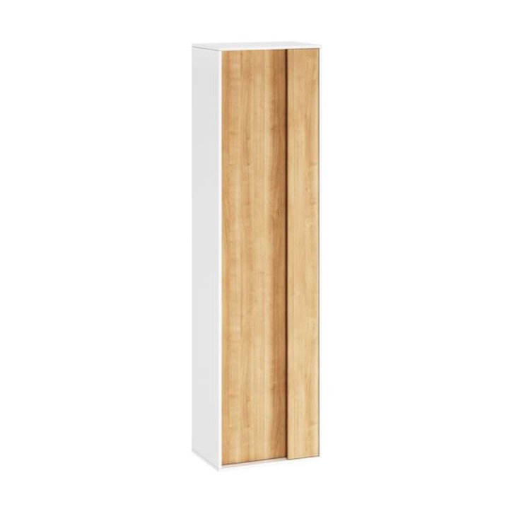 Ravak Step - Vysoká skrinka SB, 43x29x160 cm, biela/dub X000001419