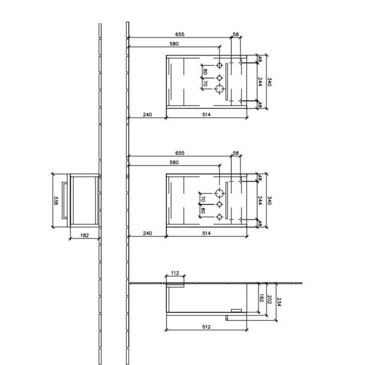 Villeroy & Boch Avento - Umývadlová skrinka, 34x51x20 cm, 1 dvierka, Stone Oak A87601RK