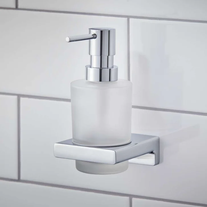 Hansgrohe AddStoris - Dávkovač mydla s držiakom, matné sklo/chróm 41745000