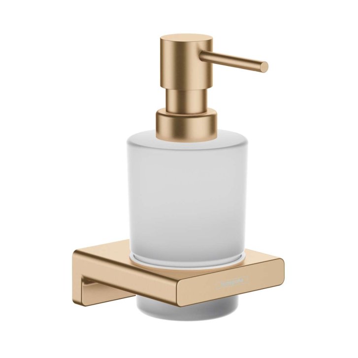 Hansgrohe AddStoris - Dávkovač mydla s držiakom, matné sklo/kefovaný bronz 41745140