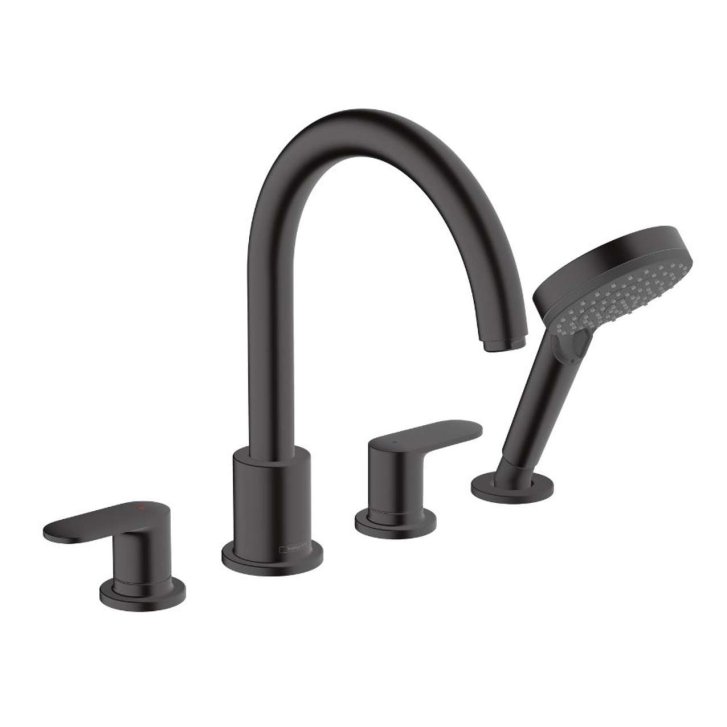 Hansgrohe Vernis Blend - Batéria na okraj vane, 4-otvorová inštalácia, matná čierna 71456670