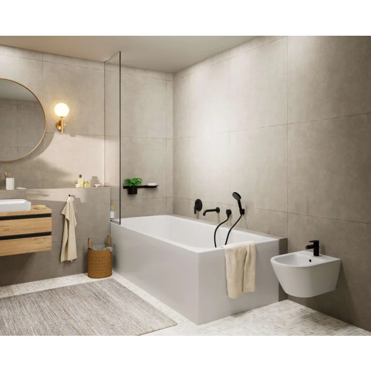 Hansgrohe Vernis Blend - Vaňová batéria pod omietku, matná čierna 71466670