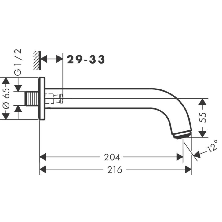 Hansgrohe Vernis Shape - Vaňový vpust, matná čierna 71460670