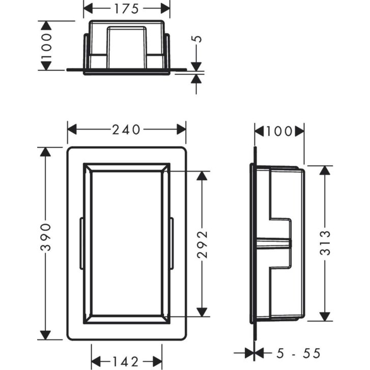 Hansgrohe XtraStoris Original - Výklenok do steny s rámom, 30x15x10 cm, matná biela 56057700