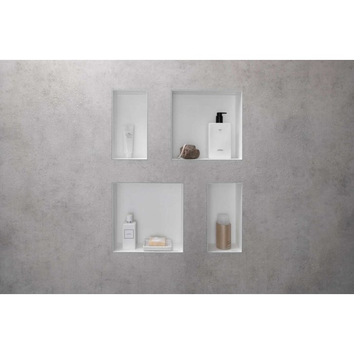 Hansgrohe XtraStoris Original - Výklenok do steny s rámom, 30x15x10 cm, matná biela 56057700